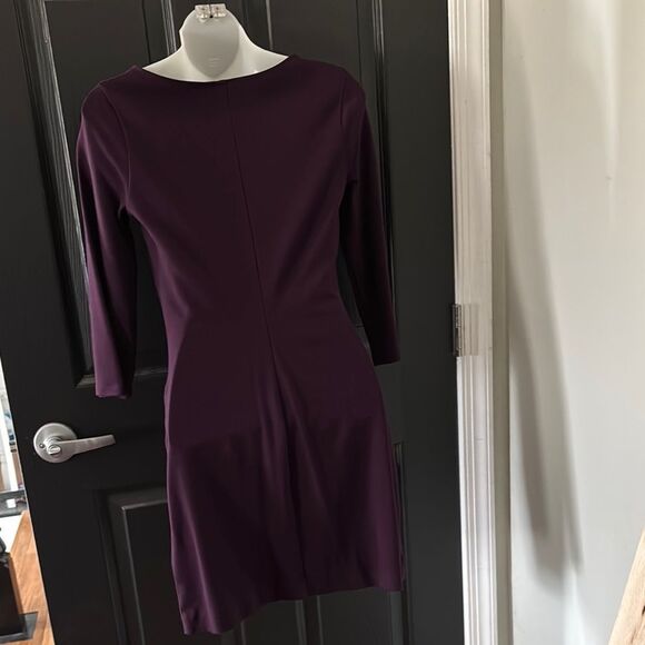 Express Purple Dress with Long Sleeves and Crew Neck, XS - Picture 5 of 7